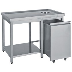 Τραπεζι Σκαφωτό Ακαθάρτων με Τρύπα & Κάδο