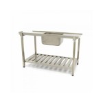 Λάντζα πλυντηρίου πιάτων 160x75cm Αριστερό με νεροχύτη και ράφι αποθήκευσης MAX-09201035