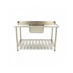 Λάντζα πλυντηρίου πιάτων 160x75cm Δεξί με νεροχύτη και με ράφι αποθήκευσης MAX-09201041