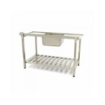 Λάντζα πλυντηρίου πιάτων 160x75cm Δεξί με νεροχύτη και με ράφι αποθήκευσης MAX-09201041