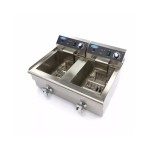 Φριτέζα ηλεκτρική επιτραπέσια 2 x 16L με βρύση αποστράγγισης - Διπλό καλάθι 68.6Χ53Χ38.5 MAX-09365011