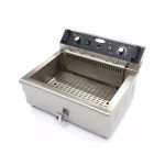 Φριτέζα ηλεκτρική επιτραπέζια 20L με βρύση αποστράγγισης 59χ52.5χ36.5 MAX-09365020