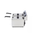 Φριτέζα ηλεκτρική επιτραπέζια 2 x 8L - Διπλό καλάθι 56.5Χ41.5Χ34 MAX-09365225