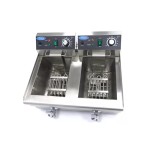 Φριτέζα ηλεκτρική επιτραπέζια 2 x 10L με βρύση αποστράγγισης - Διπλό καλάθι 57.5Χ50Χ35 MAX-09365229