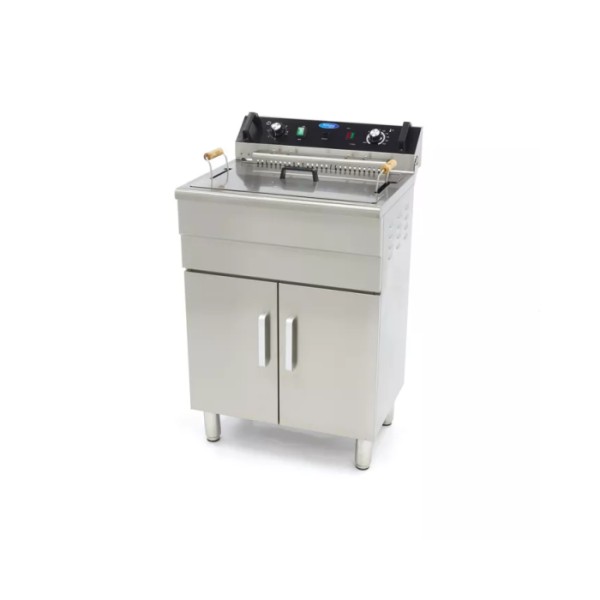 Φριτέζα ηλεκτρική επιδαπέδια 30L με βρύση αποστράγγισης και ντουλάπι MAX-09365232