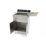 Φριτέζα ηλεκτρική επιδαπέδια 30L με βρύση αποστράγγισης και ντουλάπι MAX-09365232