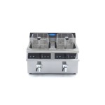 Φριτέζα ηλεκτρικη επιτραπεζια 2 x 8L με βρύση αποστράγγισης - Επαγωγή - Διπλό καλάθι 58χ50χ41 MAX-09371095