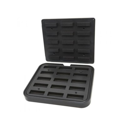 Ορθογώνιο σχήμα φόρμα για τάρτες 90x30/85x26mm 15 τεμαχίων MAX-09374321