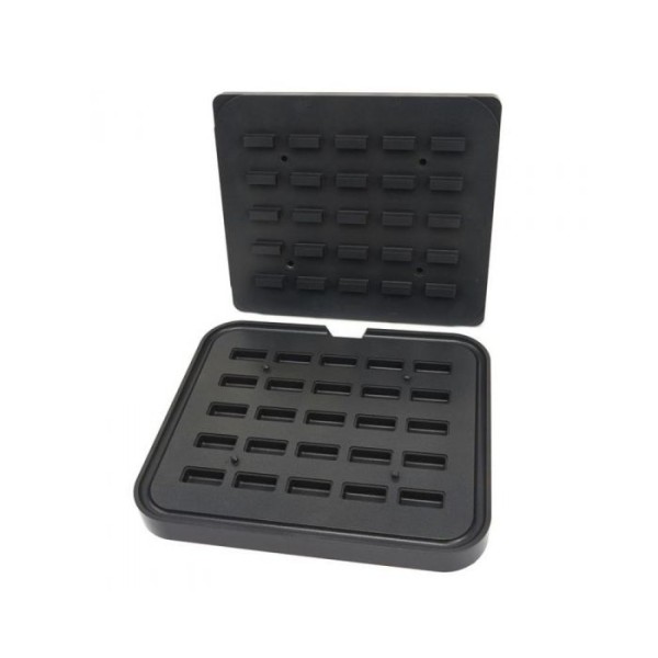 Ορθογώνιο σχήμα φόρμα για βαφλες 50x23/42x17mm 25 τεμαχίων MAX-09374323