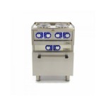 Ηλεκτρική επαγγελματική κουζίνα με 4 καυστήρες διπλής μονάδας 60cm βάθος και με φούρνο MAX-09391540