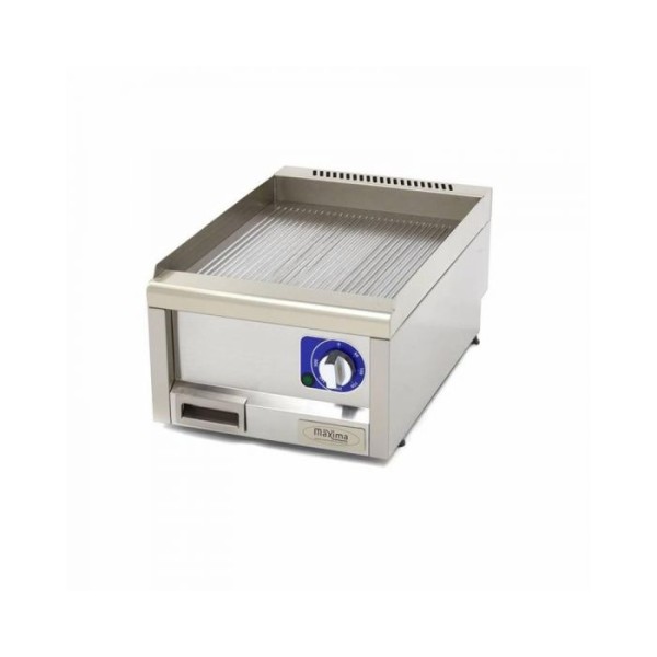 Ηλεκτρική επαγγελματική σχάρα μονής μονάδας με αυλακώσεις 60cm MAX-09391630