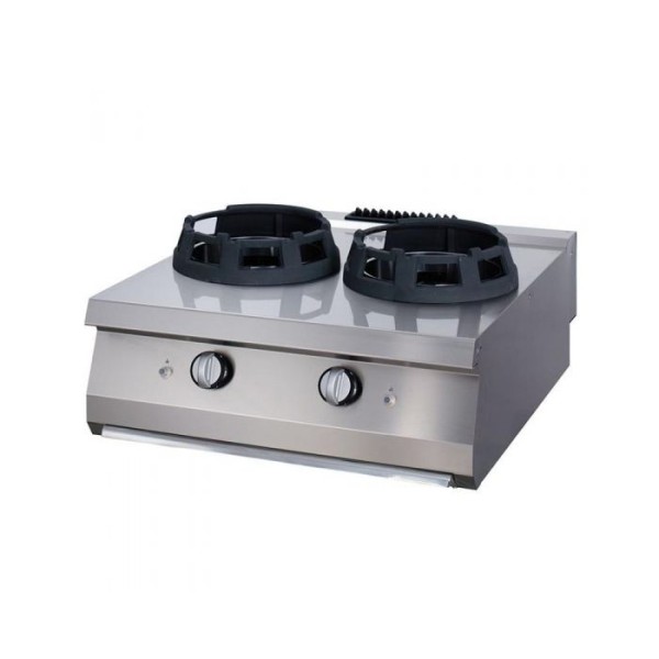 Μαγειρική εστία Wok Premium αερίου με 2 δακτύλιους μαγειρέματος MAX-09398546
