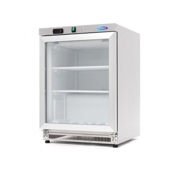 Καταψύκτης με 1 γυάλινη πόρτα 200L με ανοξείδωτο χάλυβα MAX-09405011