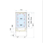 Βιτρίνα κατάψυξη πανοραμική CRISTAL TOWER 93LH RS TB BLACK 