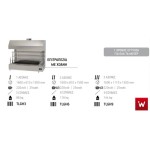 Επαγγελματική ανοξείδωτη επιτραπέζια ψησταριά κάρβουνου με σούβλες τρείς ατέρμονες και χοάνη VKN-TLGH9 160χ110χ150 εκ