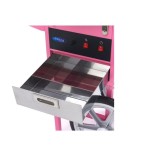 Επαγγελματικη μηχανη μαλλι της γριας – Ø 52cm - ΡΟΖ με καρότσι και καπάκι MAX-09506002