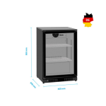 Ψυγείο βιτρίνα συντήρηση επιδαπέδιο μαύρο back bar 700121 60x50x85 εκ