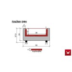 Επαγγελματική ανοξείδωτη ψησταριά επιτραπέζια μονή κάρβουνου VKN-CGS2 80X50X27 εκ