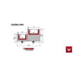 Επαγγελματική ανοξείδωτη σουβλακιέρα-ψησταριά επιτραπέζια δύο επιπέδων κάρβουνου VKN-CGD2 80X60X44 εκ