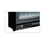 Ψυγείο βιτρίνα συντήρηση επιδαπέδιο μαύρο back bar 700121 60x50x85 εκ