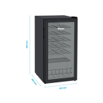 Ψυγείο βιτρίνα συντήρηση επιδαπέδιο μαύρο back bar 43x48x83 εκ 700182G