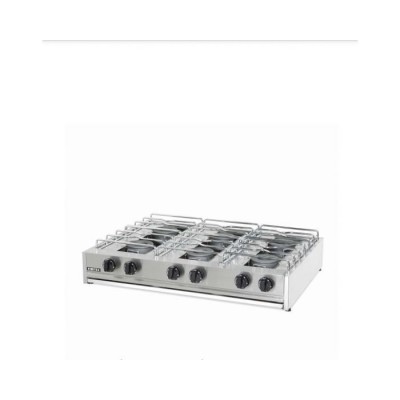 Εστία αερίου με 6 καυστήρες και σχαράκι 120(104)x70x20 εκ VMX-206-S