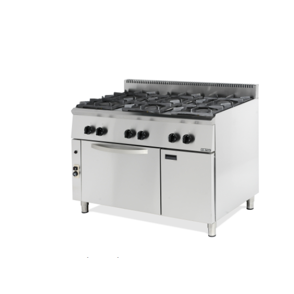 Κουζίνα αερίου 6 εστίες με φούρνο επιδαπέδα 120x70x85εκ VMX-206STVE