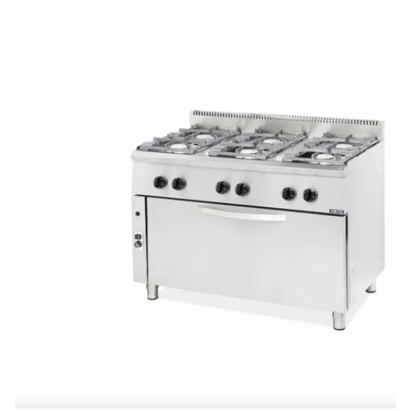 Κουζίνα αερίου 6 εστίες με φούρνο επιδαπέδια 80x70x85εκ VMX-206STVL
