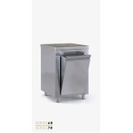 Επαγγελματικό ερμάριο ανοξείδωτο με ανακλινόμενο αμπάρι 60Χ70Χ87 εκ ID-ER60.AB