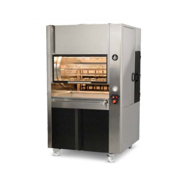 Επαγγελματική κοτοπουλιέρα με ξύλα-κάρβουνο για 18-24 κοτόπουλα VKN-POASTER PCFW12 120X105X193 εκ