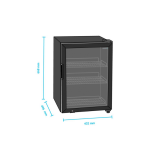 Ψυγείο βιτρίνα συντήρηση επιτραπέζιο μάυρο 43,2x49,6x66,8 εκ BC60