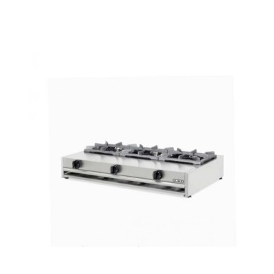 Εστία αερίου με 3 καυστήρες και μαντεμένια σχάρα VMX-332A 1,35χ62,5χ20 εκ