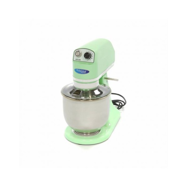 Επαγγελματικό πλανητικό ηλεκτρικό επιτραπέζιο μίξερ 7 λίτρων παστέλ πράσινο 42,5χ24χ42,5 εκ MAX-09300153