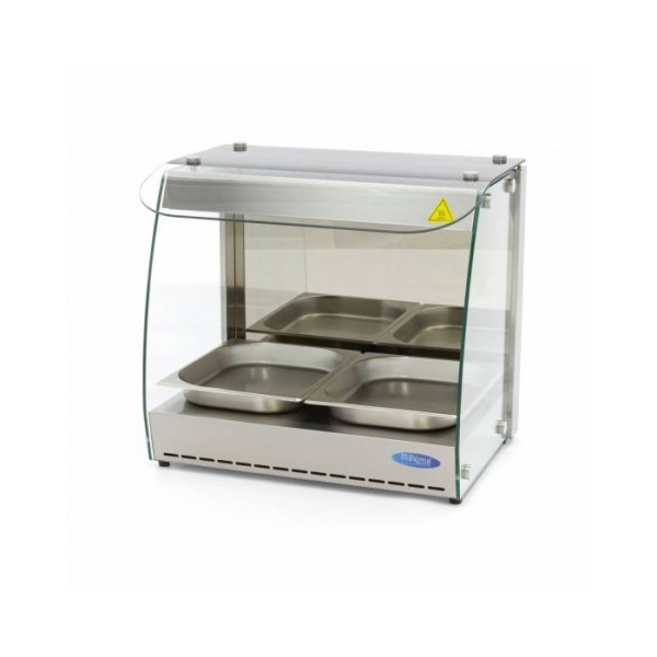 Επαγγελματική ηλεκτρική βιτρίνα θερμαινόμενη επιτραπέζια 2ΧGN 1/2 56Χ44Χ52 εκ MAX-09400750