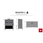 Επαγγελματική κοτοπουλιέρα με ξύλα-κάρβουνο για 36-42 κοτόπουλα VKN-POASTER PCFW16 160X105X193 εκ