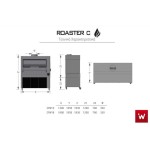 Επαγγελματική κοτοπουλιέρα με ξύλα-κάρβουνο για 18-24 κοτόπουλα VKN-POASTER PCFW12 120X105X193 εκ