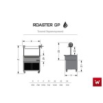 Επαγγελματική ψησταριά PARRILA κάρβουνου επιτραπέζια με ανύψωση VKN-ROASTER GP95 115χ70χ90 εκ