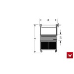 Επαγγελματική ψησταριά PARRILA κάρβουνου επιδαπέδια με ανύψωση VKN-ROASTER GP95C 115χ70χ151 εκ