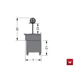 Επαγγελματική ψησταριά PARRILA κάρβουνου επιτραπέζια με ανύψωση VKN-ROASTER GP95 115χ70χ90 εκ