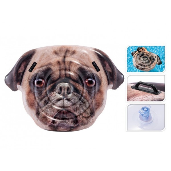 INTEX ΦΟΥΣΚΩΤΟ ΣΤΡΩΜΑ ΘΑΛΑΣΣΗΣ PUG FACE 173X130CM
