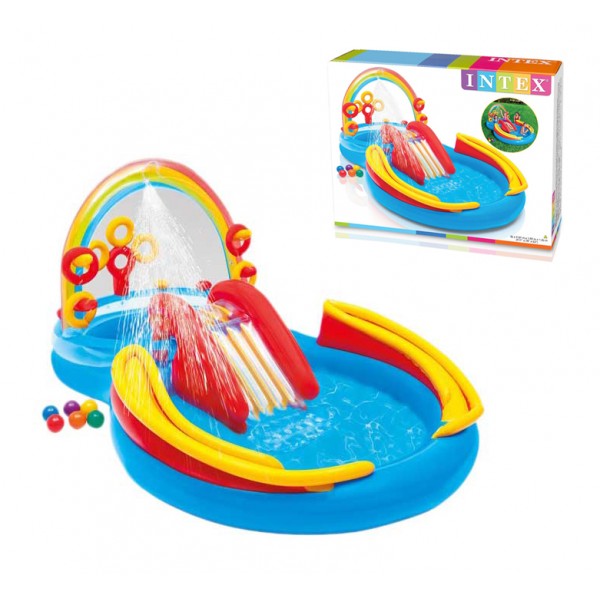 INTEX ΦΟΥΣΚΩΤΗ ΠΙΣΙΝΑ RAINBOW 297Χ193Χ135CM