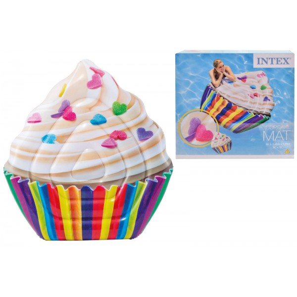 INTEX ΦΟΥΣΚΩΤΟ ΣΤΡΩΜΑ ΘΑΛΑΣΣΗΣ CUPCAKE 142X135CM
