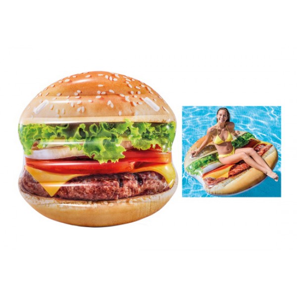 INTEX ΦΟΥΣΚΩΤΟ ΣΤΡΩΜΑ ΘΑΛΑΣΣΗΣ HAMBURGER  145Χ142CM