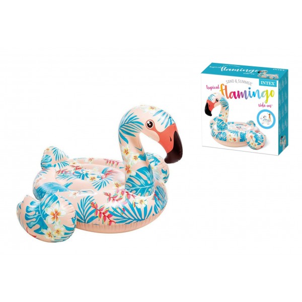 INTEX ΦΟΥΣΚΩΤΟ ΘΑΛΑΣΣΗΣ TROPICAL FLAMINGO ΠΟΛΥΧΡΩΜΟ 142Χ137Χ97CM