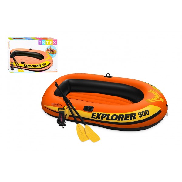INTEX ΦΟΥΣΚΩΤΗ ΒΑΡΚΑ ΘΑΛΑΣΣΗΣ ΜΕ ΚΟΥΠΙΑ 3 ΑΤΟΜΩΝ 211Χ117Χ41CM
