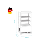 Ψυγείο βιτρίνα συντήρηση επιτραπέζιο λευκό 700258G 43,5x38,5x80,5 εκ