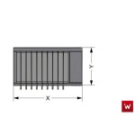 Επαγγελματική ψησταριά για 6 κοντοσούβλια επιτραπέζια κάρβουνου VKN-ROASTER K6S 85X61X27/27 εκ