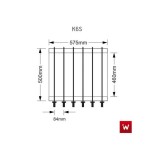 Επαγγελματική ψησταριά για 6 κοντοσούβλια επιτραπέζια κάρβουνου VKN-ROASTER K6S 85X61X27/27 εκ