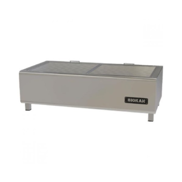 Επαγγελματική ανοξείδωτη ψησταριά επιτραπέζια μονή κάρβουνου VKN-CGS6 180X50X27 εκ