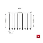 Επαγγελματική ψησταριά για 9 κοντοσούβλια επιδαπέδια κάρβουνου VKN-ROASTER K9SF 110X61X97/27 εκ